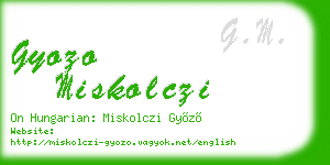 gyozo miskolczi business card